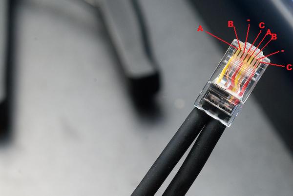 Image of the RJ 45 connector for the Apex and AquaSurf
